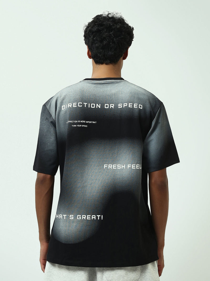 T-Shirt Homme Oversize à Imprimé Typographique Streetwear - TSH25SPRO20453TM1