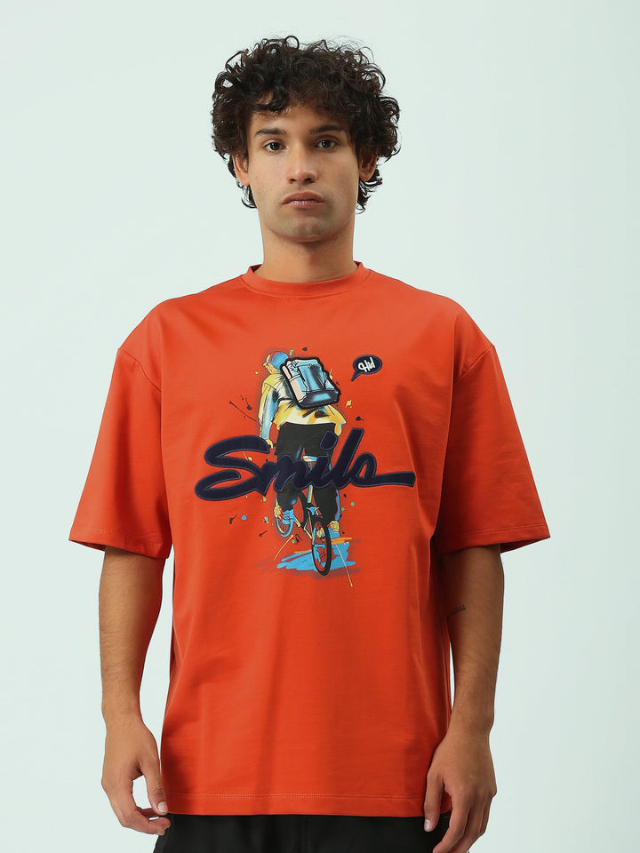 T-shirt Homme Oversize avec Imprimé Graphique Urbain - TSH25SPRO20458TM1