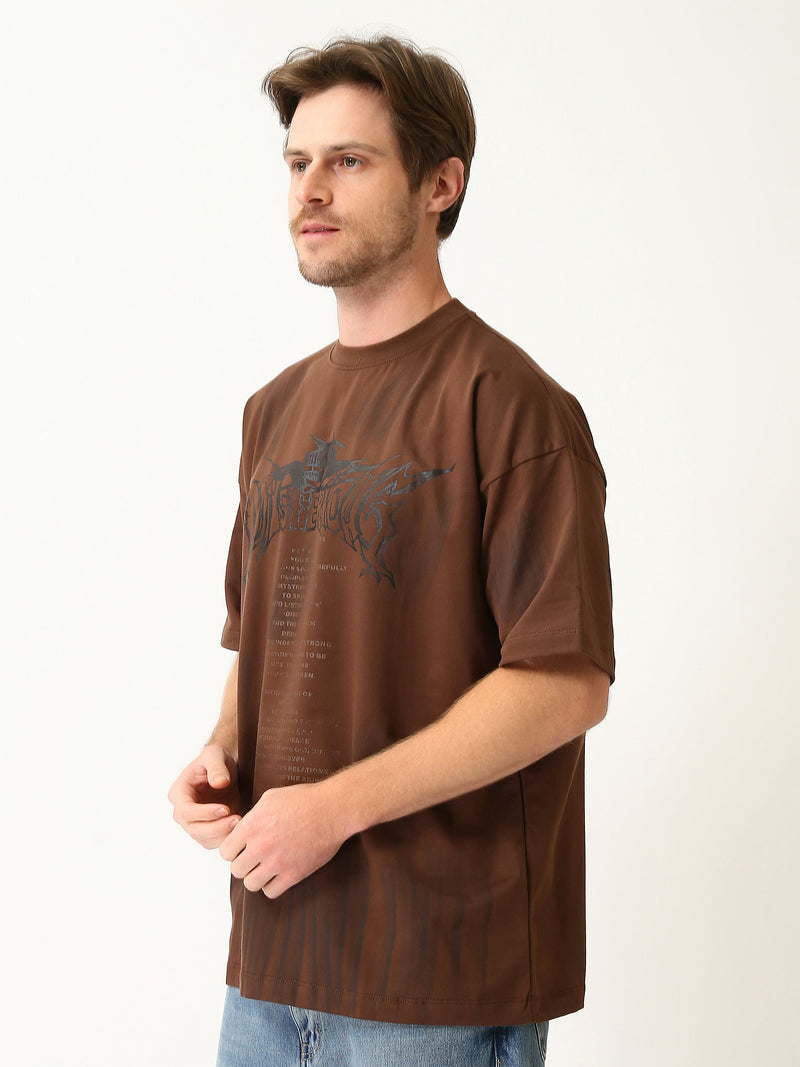 T-shirt Graphique Marron pour Homme - Style Moderne et Confortable - TSH25SPRO20460TM1