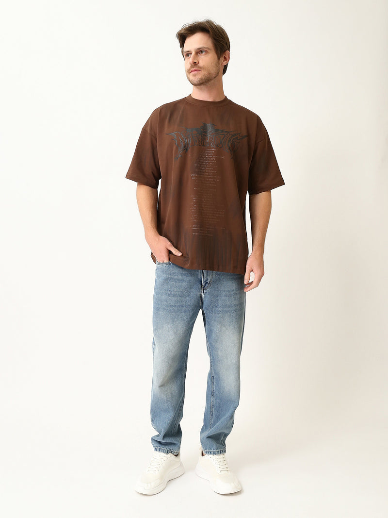 T-shirt Graphique Marron pour Homme - Style Moderne et Confortable - TSH25SPRO20460TM1