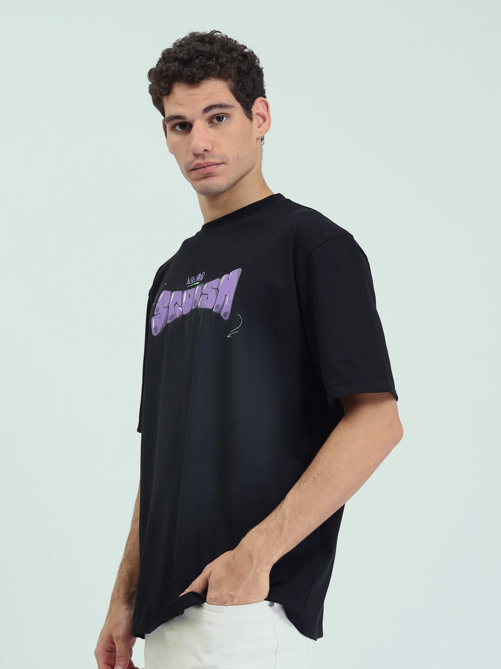 T-Shirt Oversize Homme à Imprimé Graffiti Streetwear - TSH25SPRO20491TM1