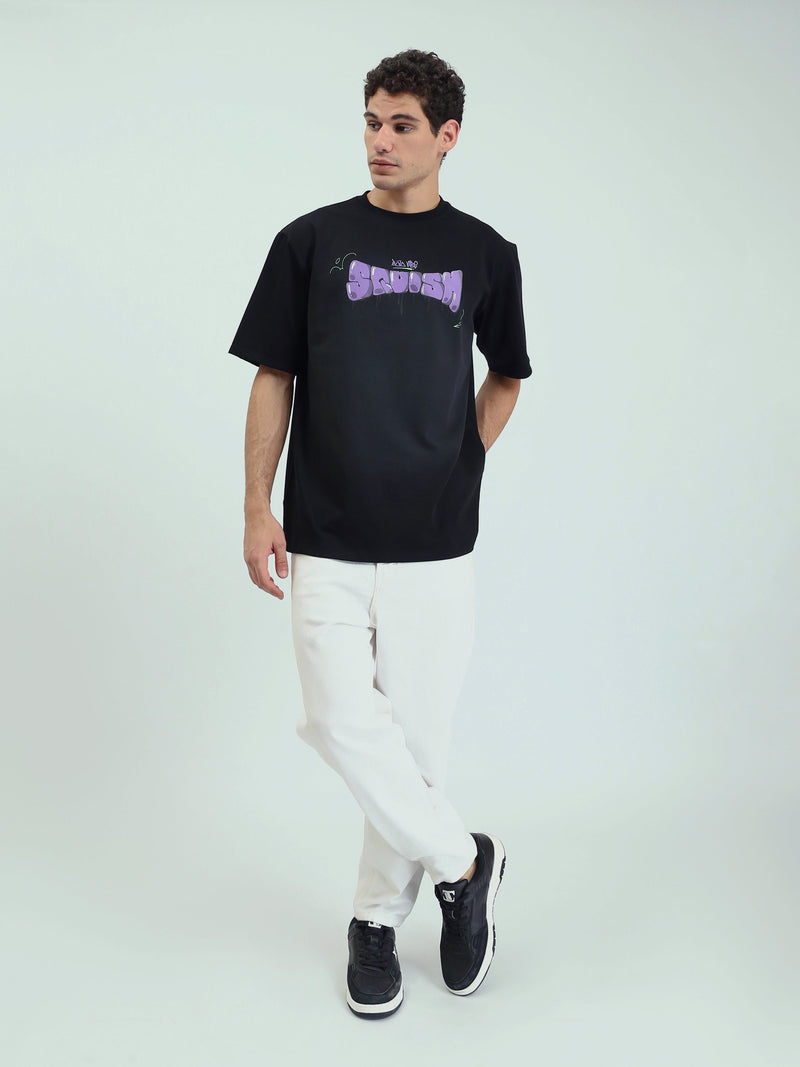 T-Shirt Oversize Homme à Imprimé Graffiti Streetwear - TSH25SPRO20491TM1