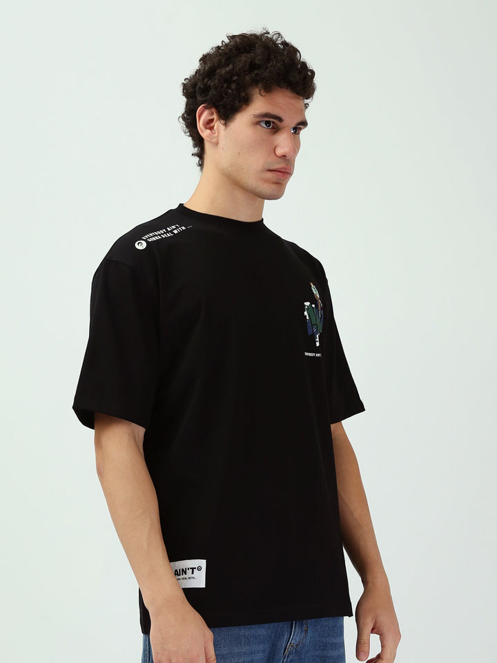 T-shirt Homme Oversize à Imprimés Graphiques Streetwear - TSH25SPRO20495TM1