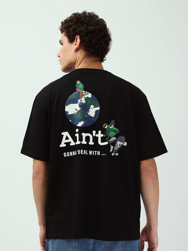 T-shirt Homme Oversize à Imprimés Graphiques Streetwear - TSH25SPRO20495TM1