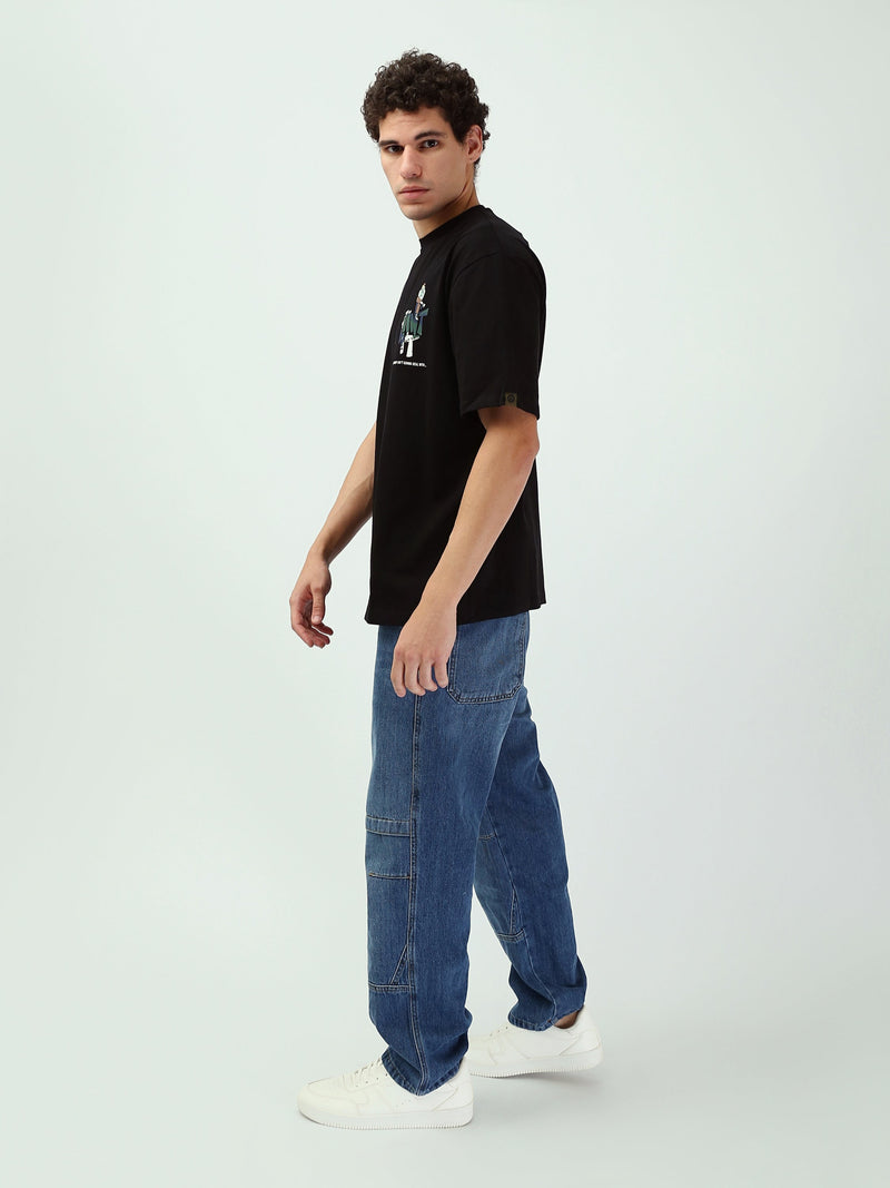 T-shirt Homme Oversize à Imprimés Graphiques Streetwear - TSH25SPRO20495TM1
