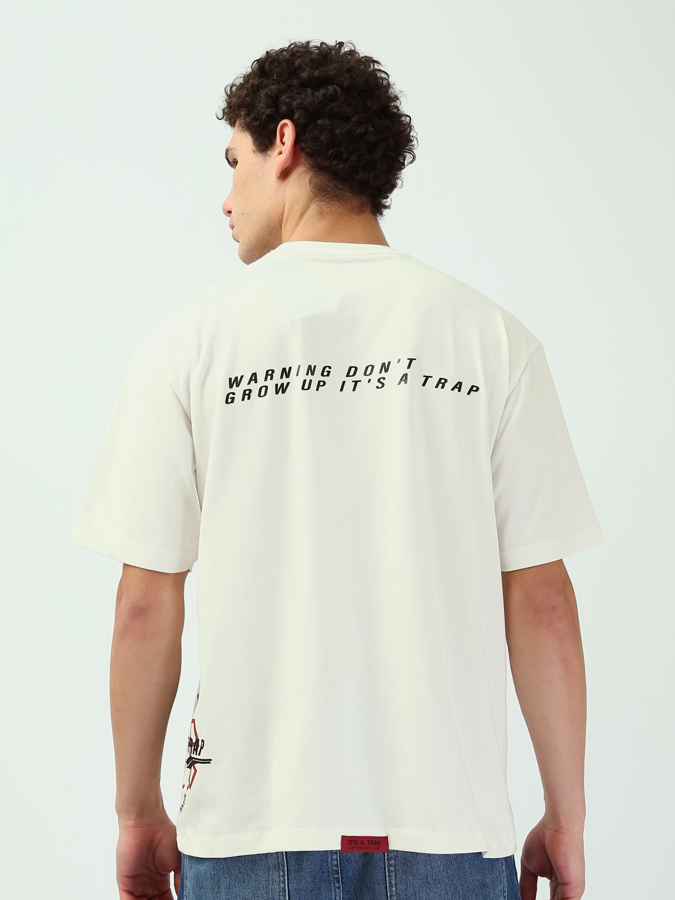 T-shirt Homme Oversize à Imprimés Graphiques Streetwear - TSH25SPRO20498TM1