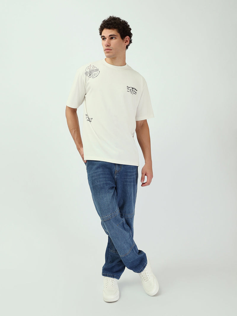 T-shirt Homme Oversize à Imprimés Graphiques Streetwear - TSH25SPRO20498TM1