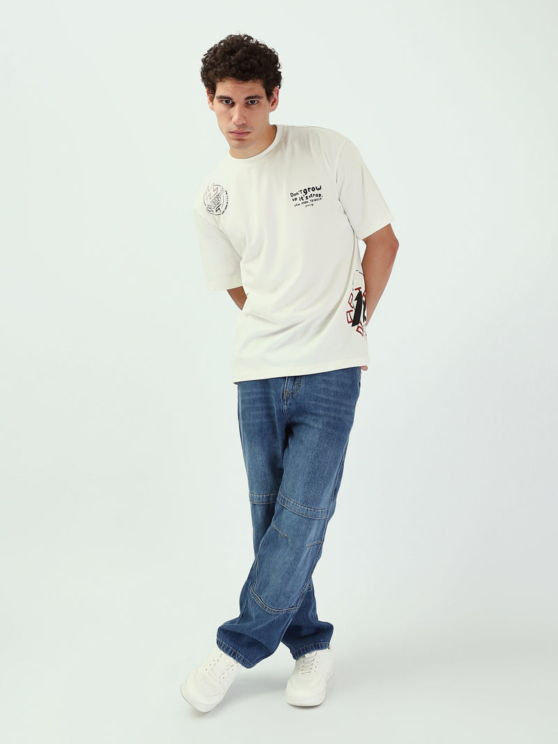T-shirt Homme Oversize à Imprimés Graphiques Streetwear - TSH25SPRO20498TM1