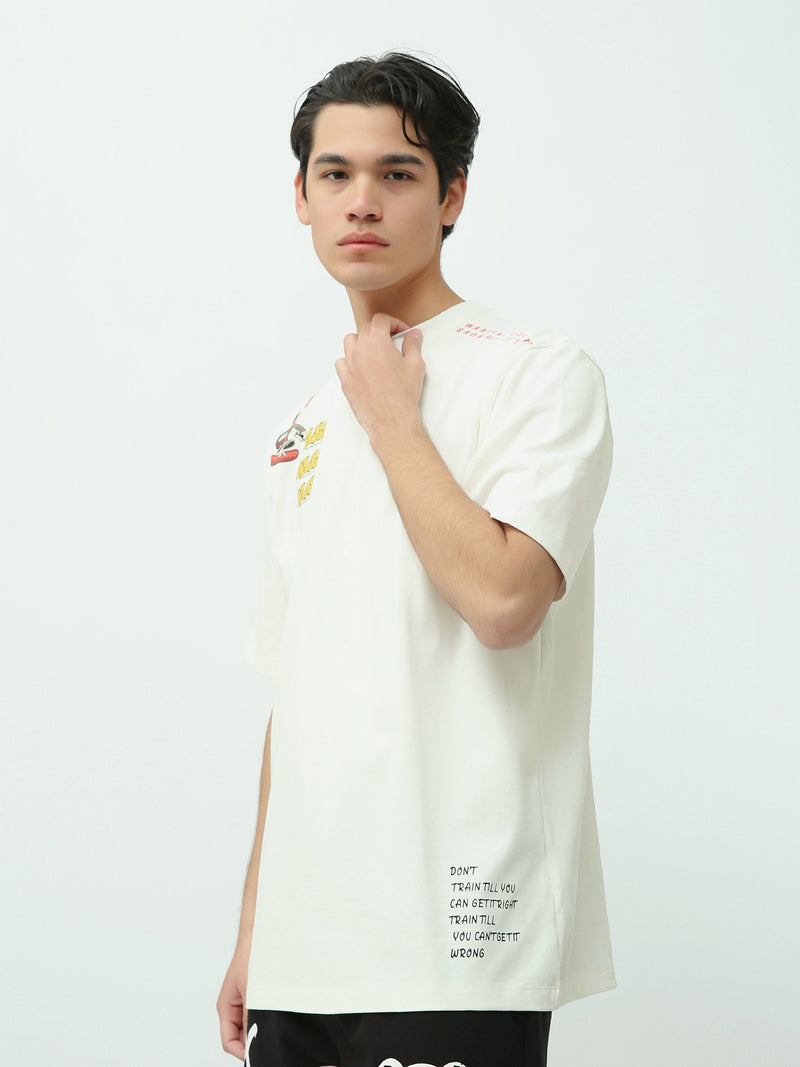 T-Shirt Homme Oversize à Imprimés Graphiques Streetwear - TSH25SPRO20499TM1