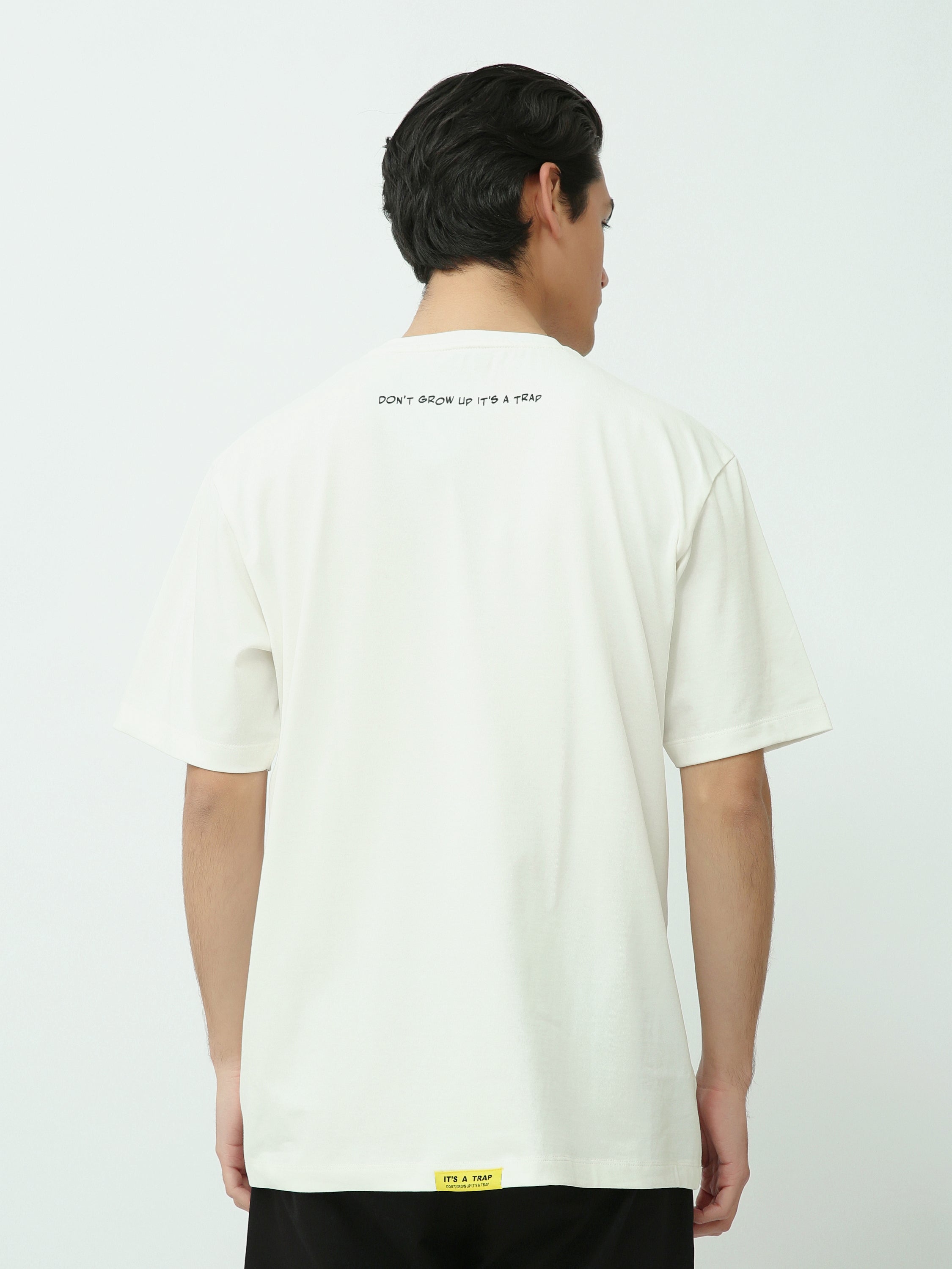 T-Shirt Homme Oversize à Imprimés Graphiques Streetwear - TSH25SPRO20499TM1