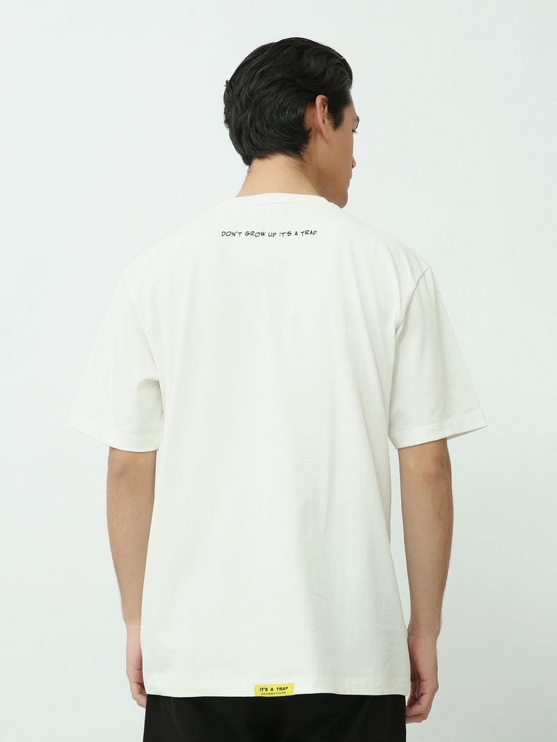 T-Shirt Homme Oversize à Imprimés Graphiques Streetwear - TSH25SPRO20499TM1