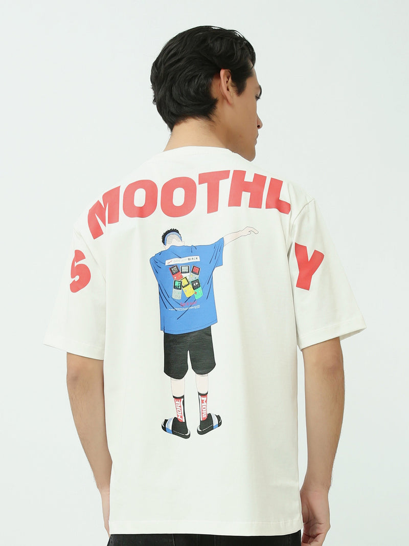 T-Shirt Garçon Oversize à Petit Imprimé sur la Poitrine - TSH25SPRO20500TM1
