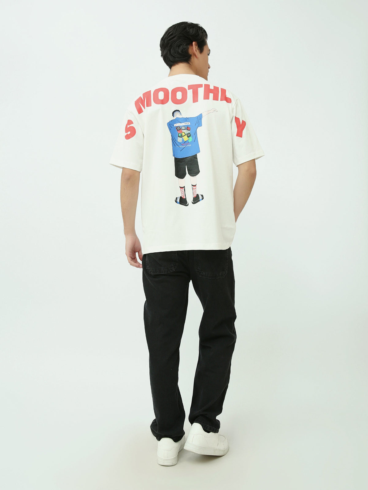 T-Shirt Garçon Oversize à Petit Imprimé sur la Poitrine - TSH25SPRO20500TM1