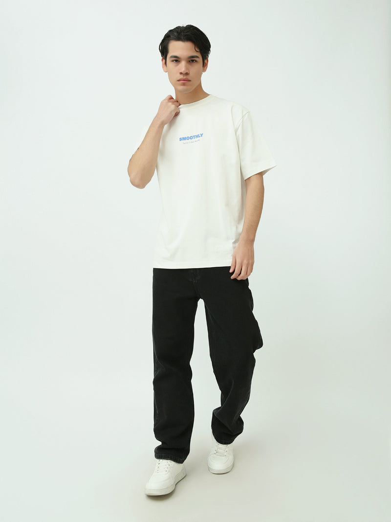 T-Shirt Garçon Oversize à Petit Imprimé sur la Poitrine - TSH25SPRO20500TM1