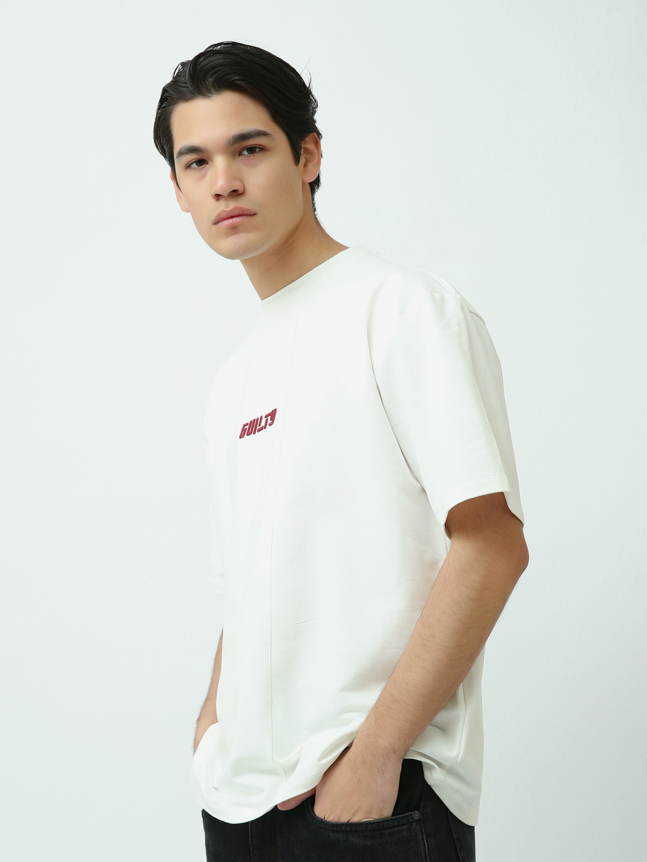 T-shirt Homme Off-White Oversized Imprimé Guilty – Style Minimaliste - TSH25SPRO20515TM1