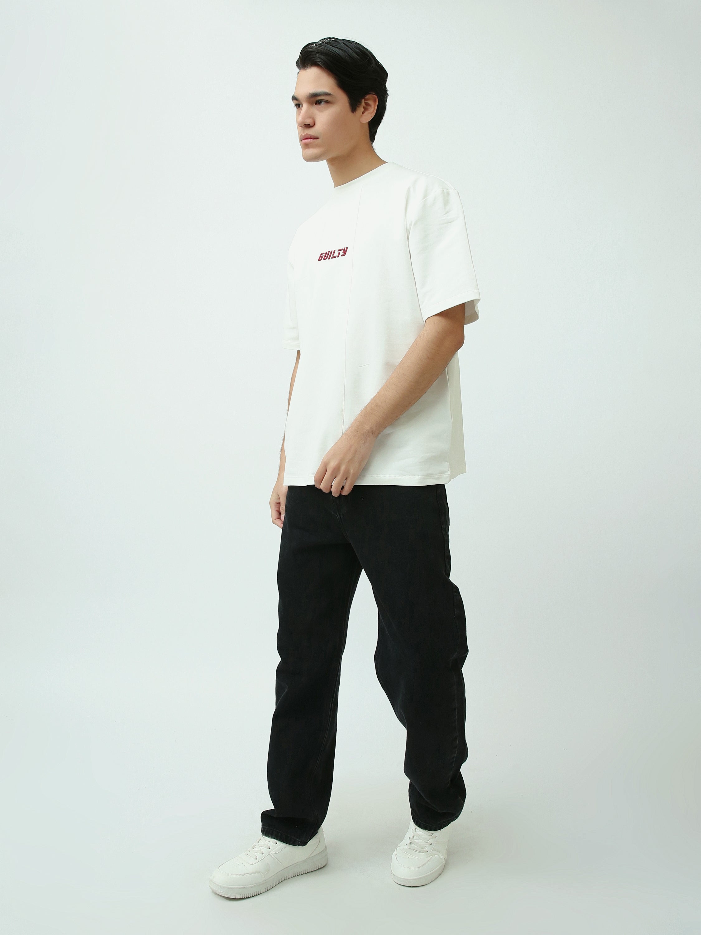 T-shirt Homme Off-White Oversized Imprimé Guilty – Style Minimaliste - TSH25SPRO20515TM1