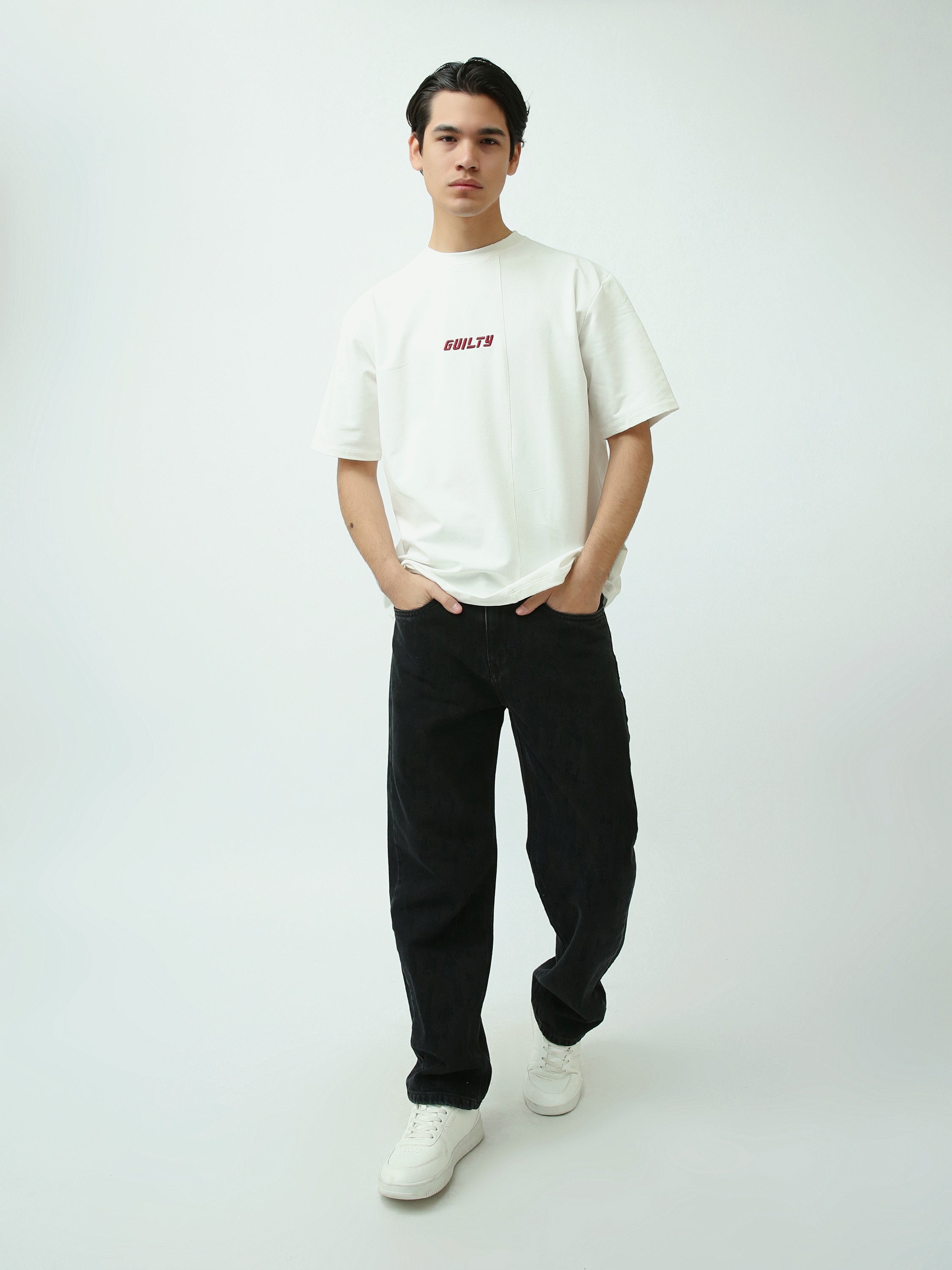 T-shirt Homme Off-White Oversized Imprimé Guilty – Style Minimaliste - TSH25SPRO20515TM1