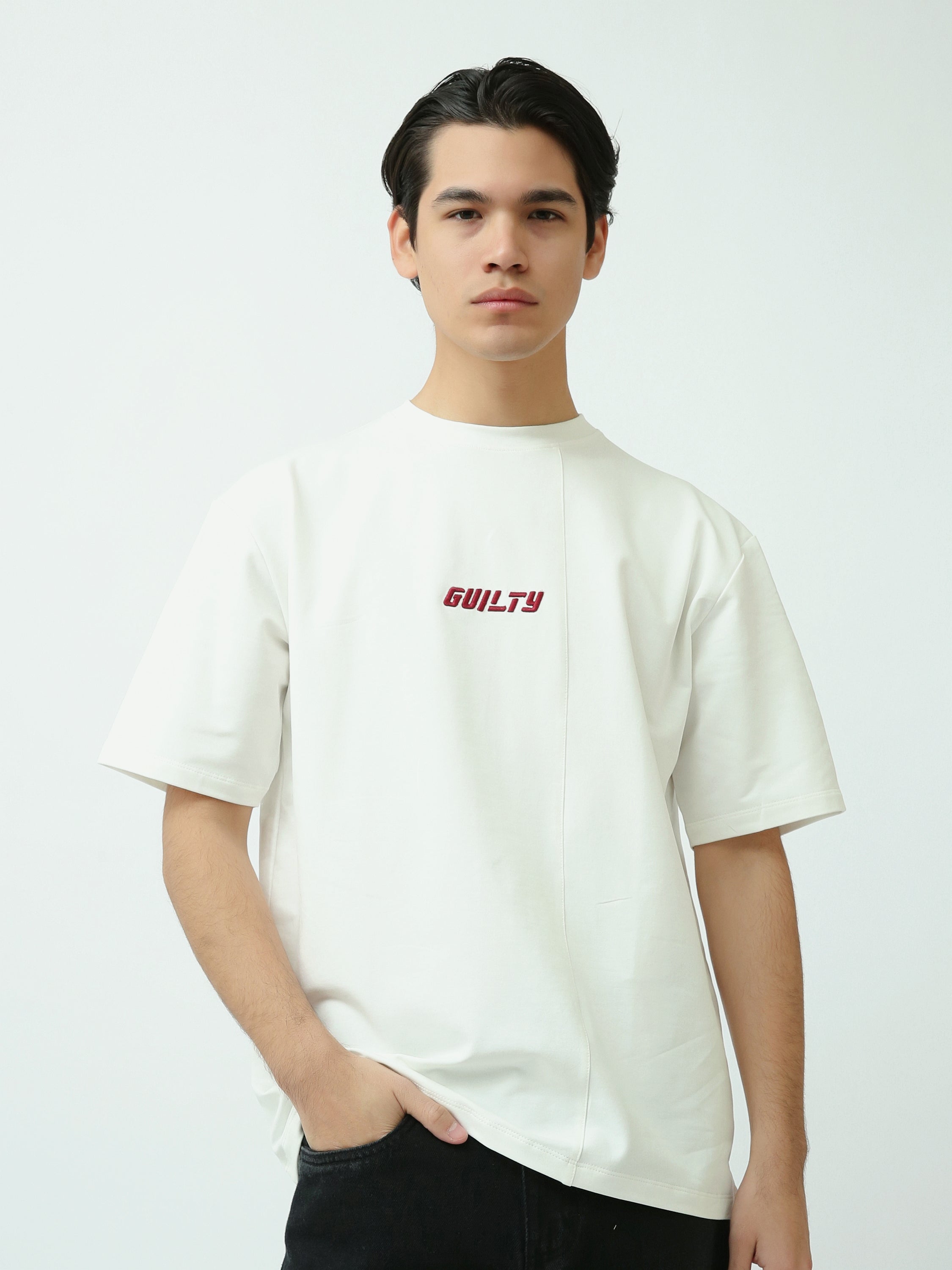 T-shirt Homme Off-White Oversized Imprimé Guilty – Style Minimaliste - TSH25SPRO20515TM1