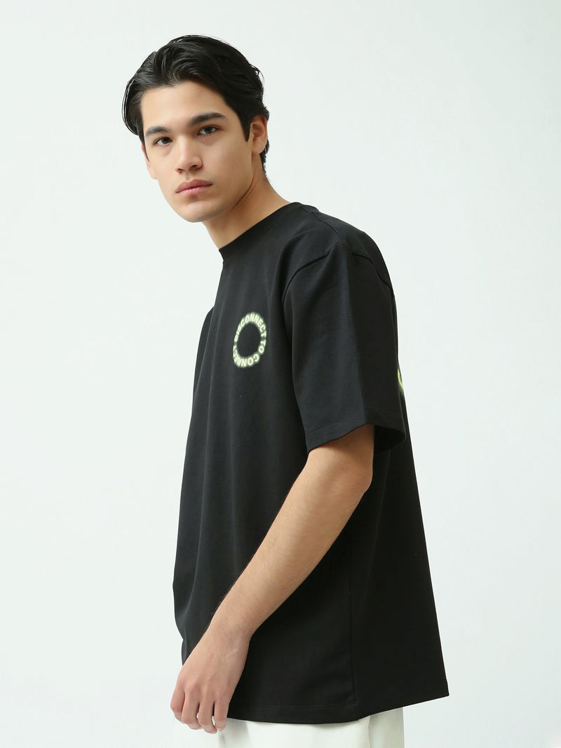 T-Shirt Oversize Homme à Petit Imprimé Graphique - TSH25SPRO20522TM1