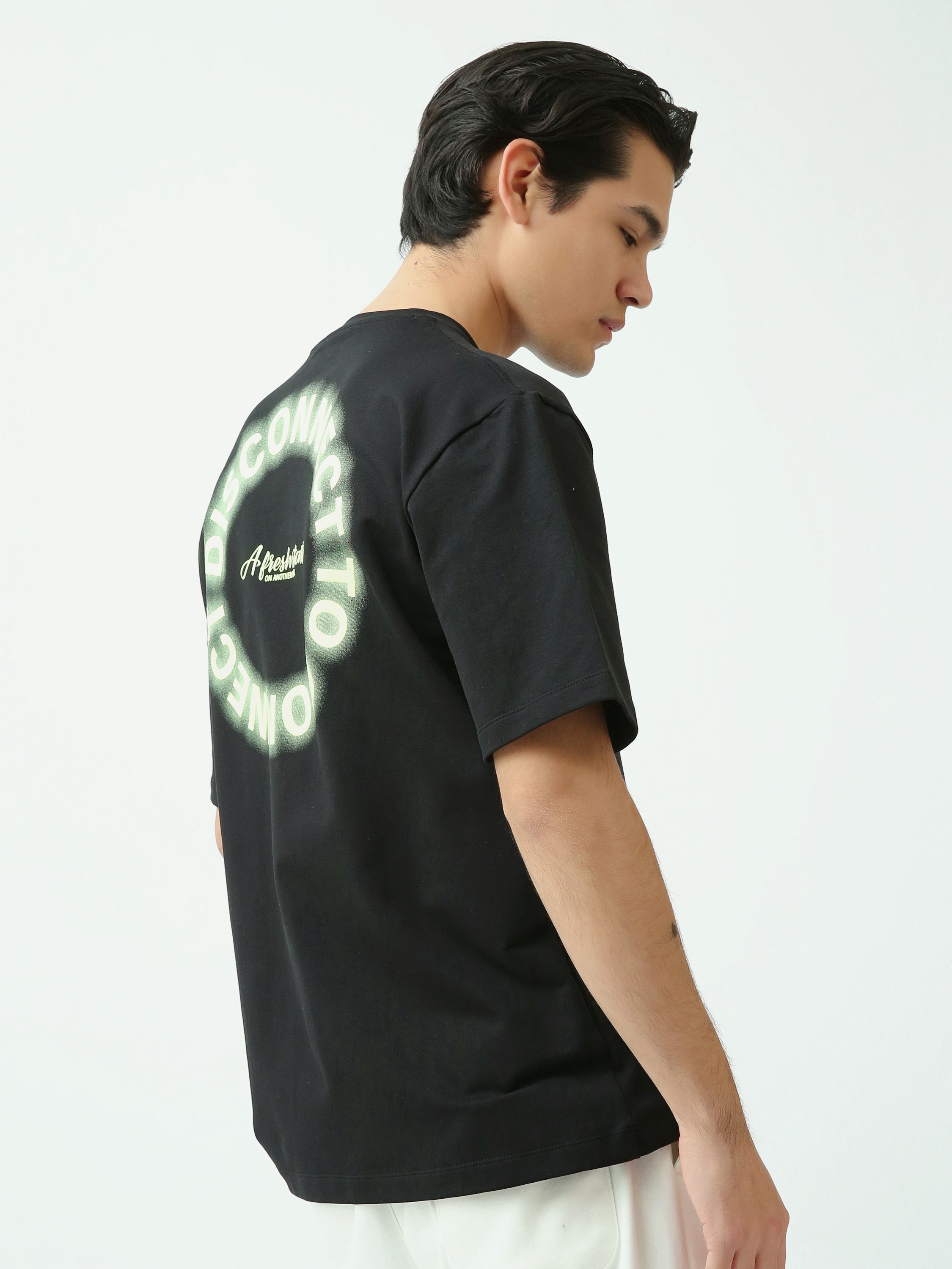T-Shirt Oversize Homme à Petit Imprimé Graphique - TSH25SPRO20522TM1