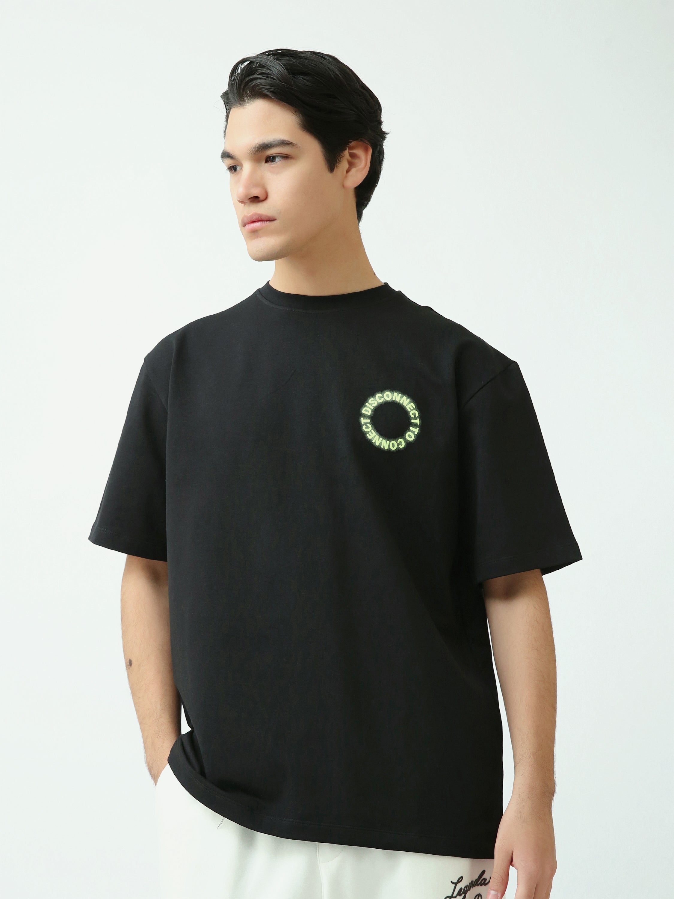 T-Shirt Oversize Homme à Petit Imprimé Graphique - TSH25SPRO20522TM1
