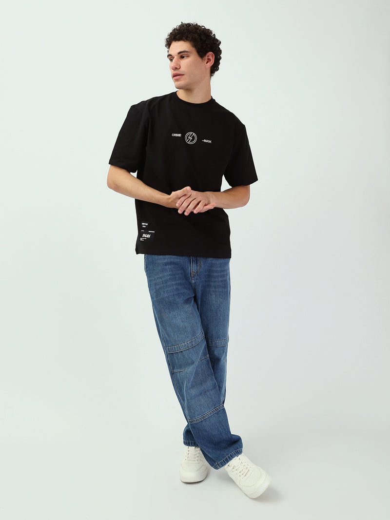 T-Shirt Oversize Homme à Imprimé Graphique Minimaliste - TSH25SPRO20523TM1