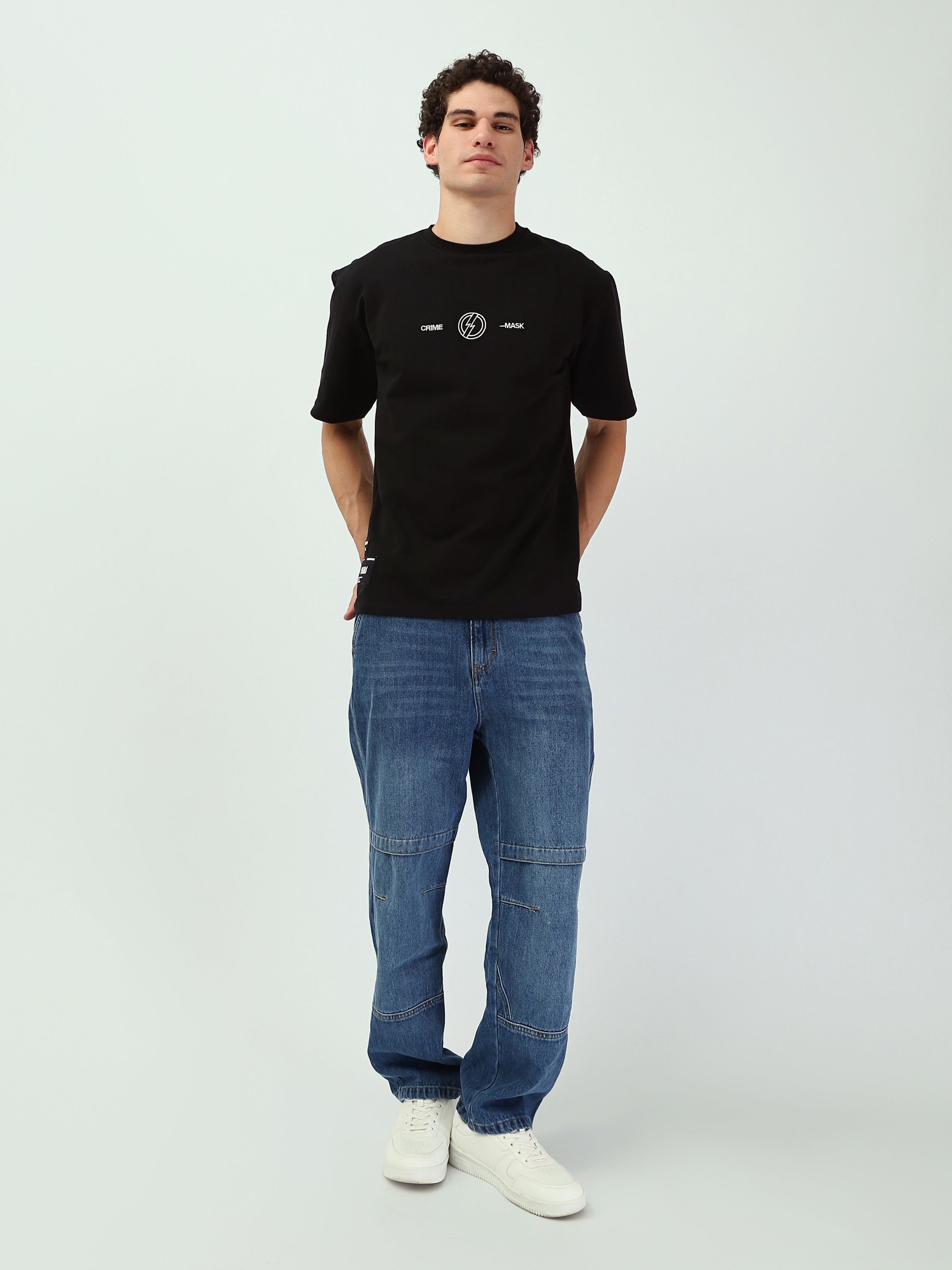 T-Shirt Oversize Homme à Imprimé Graphique Minimaliste - TSH25SPRO20523TM1