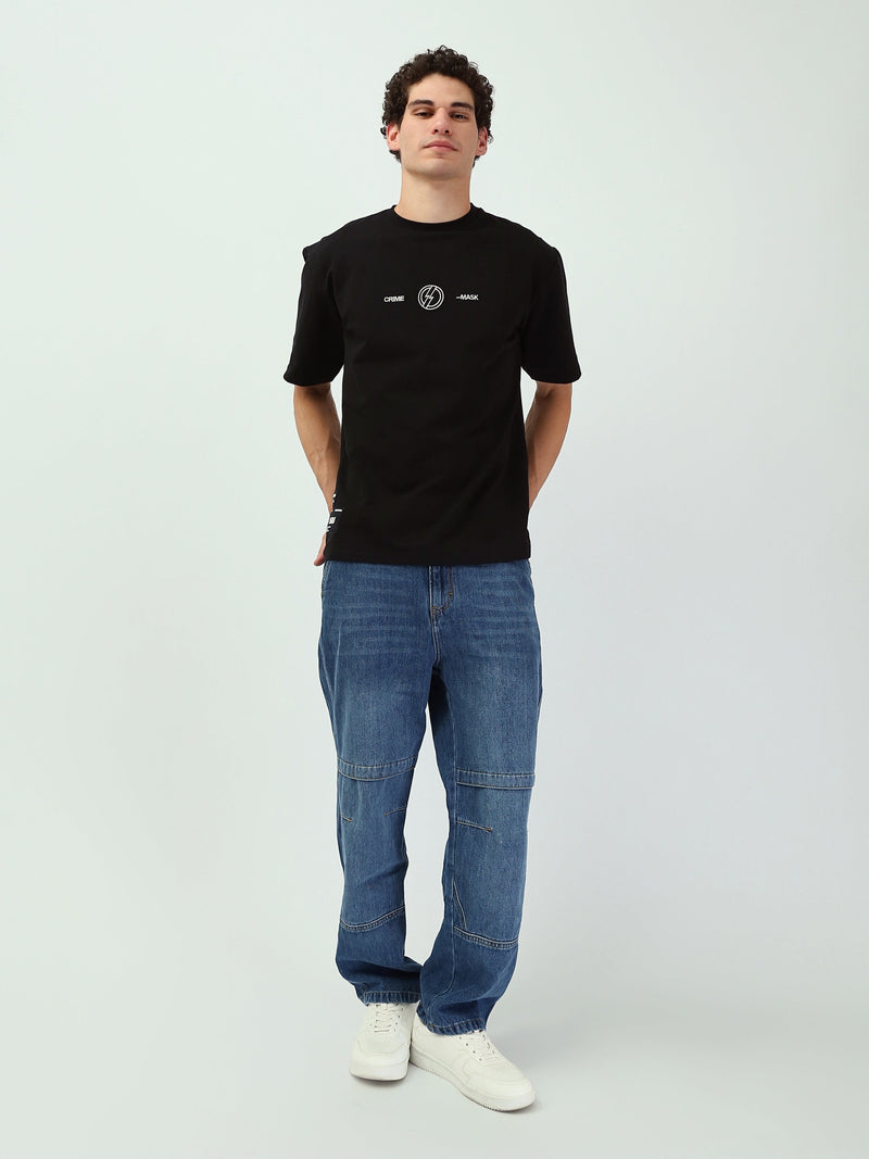 T-Shirt Oversize Homme à Imprimé Graphique Minimaliste - TSH25SPRO20523TM1