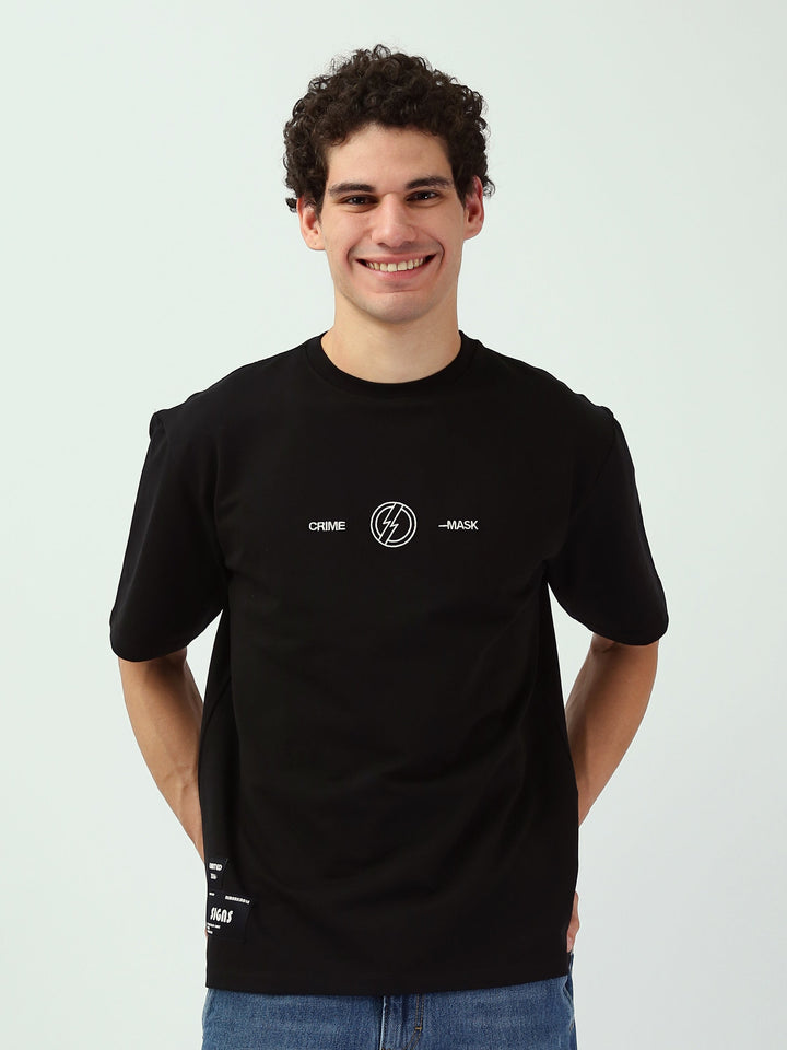 T-Shirt Oversize Homme à Imprimé Graphique Minimaliste - TSH25SPRO20523TM1