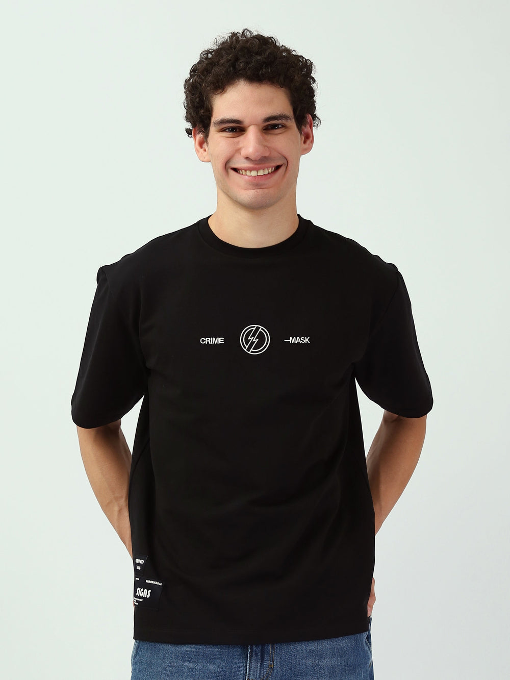 T-Shirt Oversize Homme à Imprimé Graphique Minimaliste - TSH25SPRO20523TM1