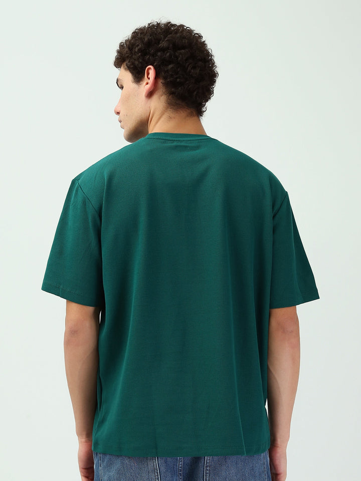 T-Shirt Homme Oversize Texturé à Imprimé Graphique - TSH25SPRO20541TM1
