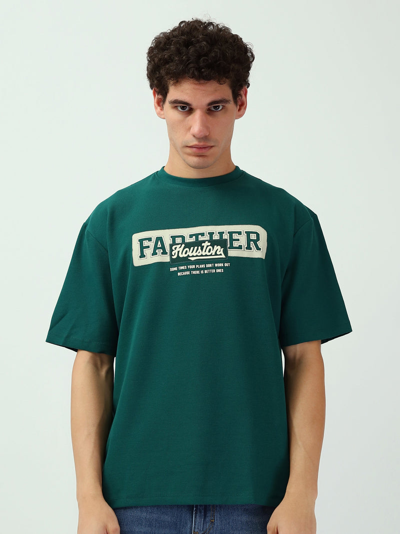 T-Shirt Homme Oversize Texturé à Imprimé Graphique - TSH25SPRO20541TM1