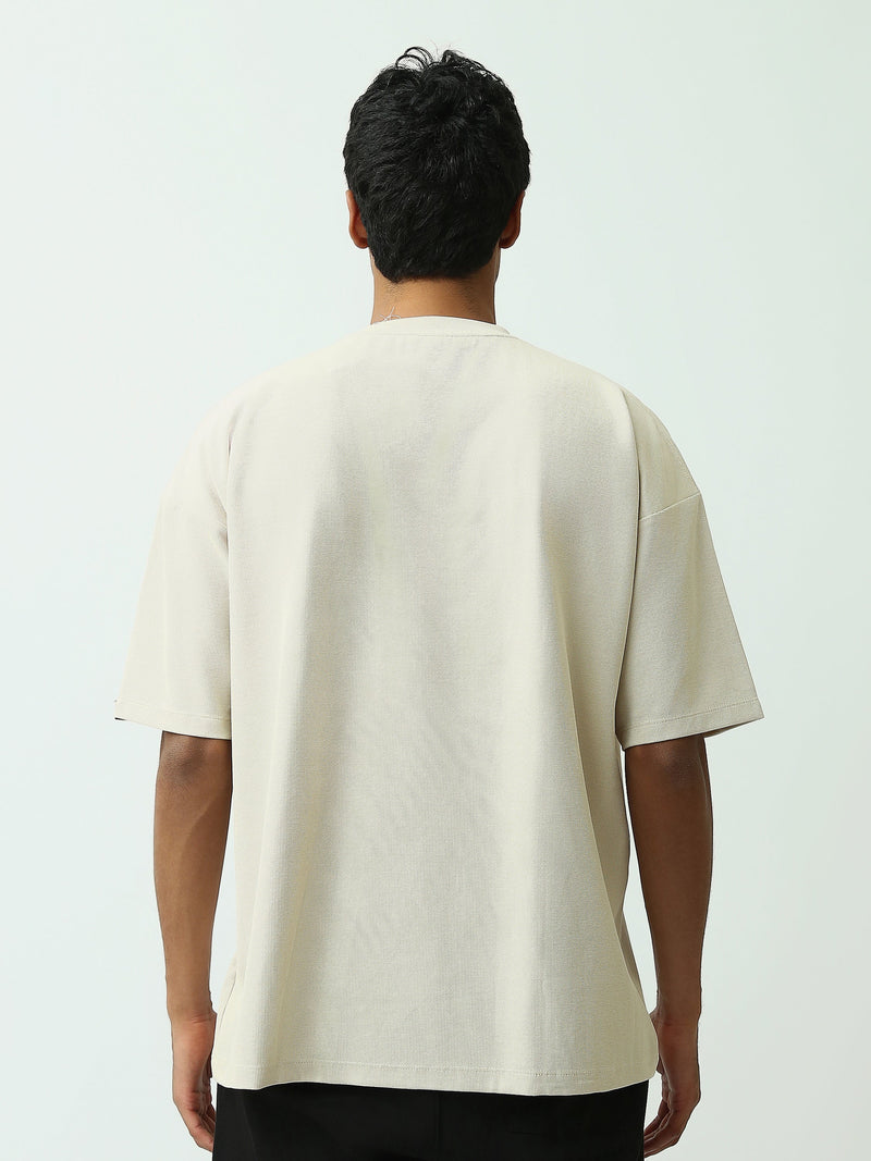 T-shirt Homme Oversize à Imprimé Typographique - TSH25SPRO20542TM1