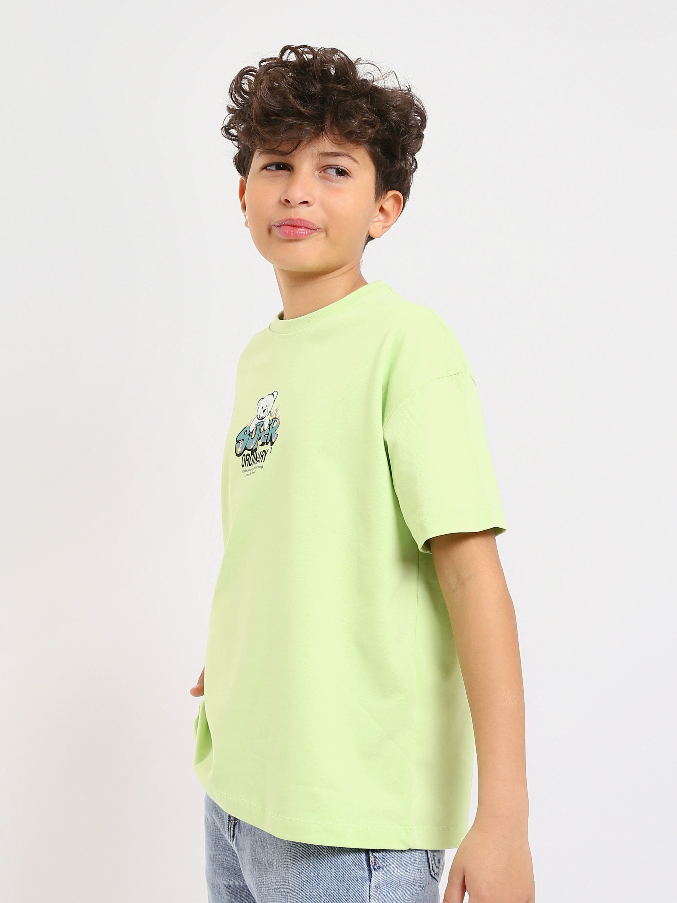T-shirt pour enfants avec design moderne et impression de peluche - TSH25SPRO32601TB1