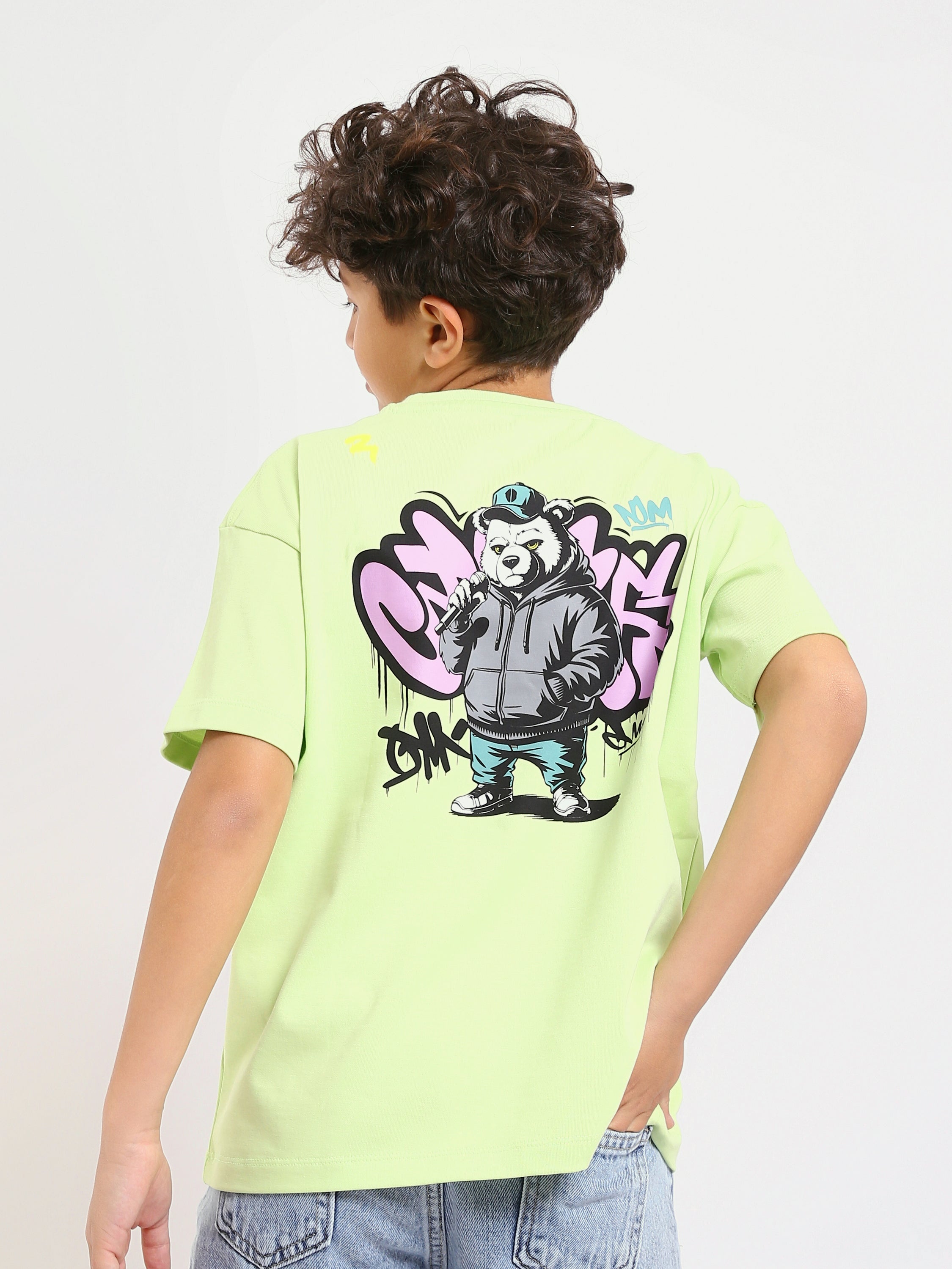T-shirt enfant au design moderne avec imprimé ours en peluche – TSH25SPRO32601TB1