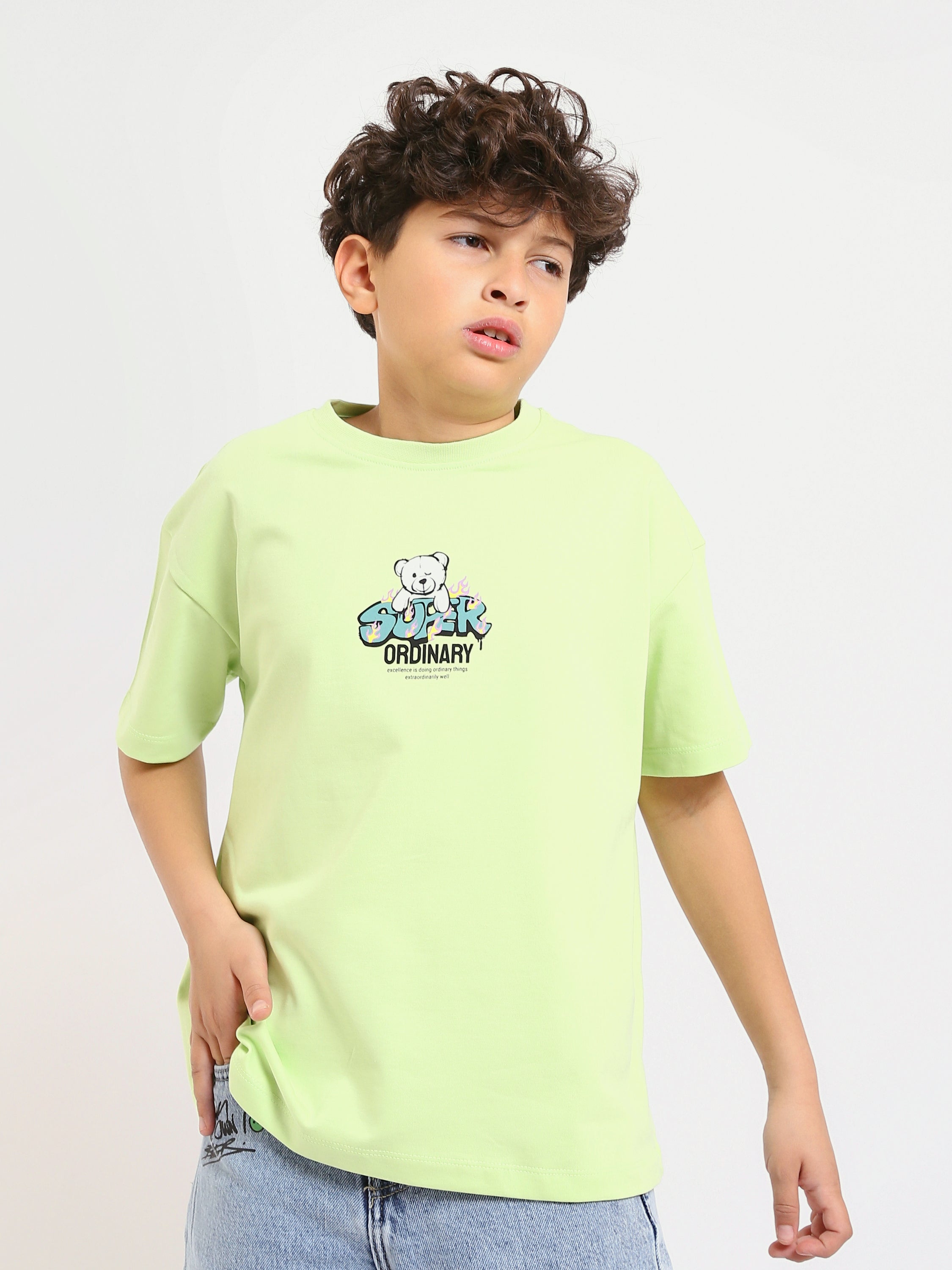 T-shirt pour enfants avec design moderne et impression de peluche - TSH25SPRO32601TB1