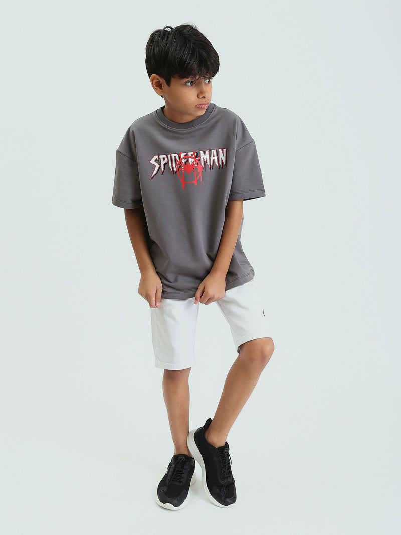 T-shirt gris garçon avec imprimé "SPIDERMAN" – Style audacieux et super-héros - TSH25SPRO32668TB1