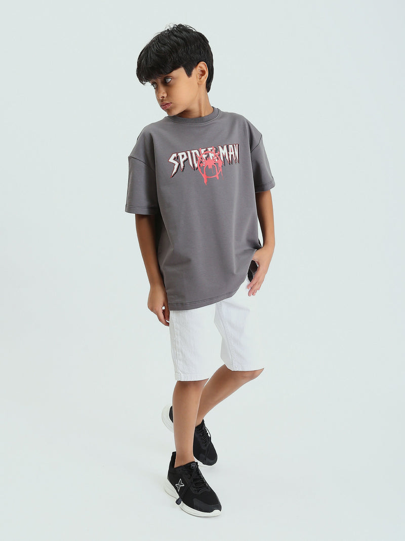 T-shirt gris garçon avec imprimé "SPIDERMAN" – Style audacieux et super-héros - TSH25SPRO32668TB1