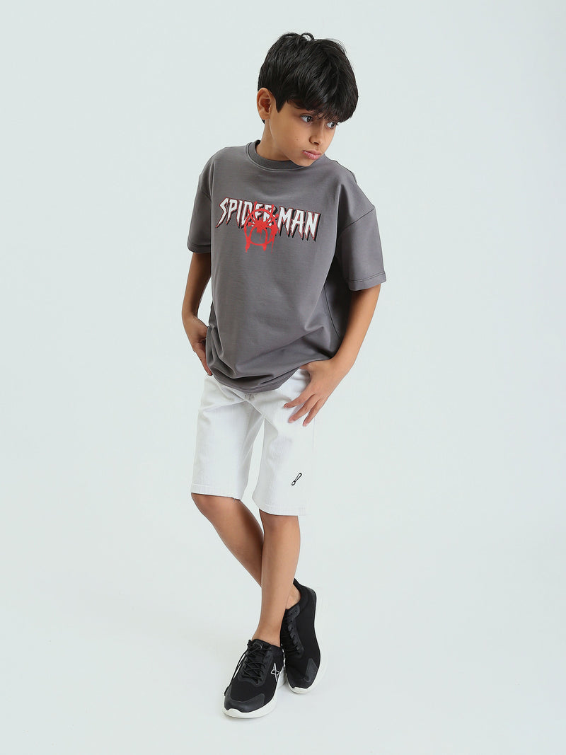 T-shirt gris garçon avec imprimé "SPIDERMAN" – Style audacieux et super-héros - TSH25SPRO32668TB1