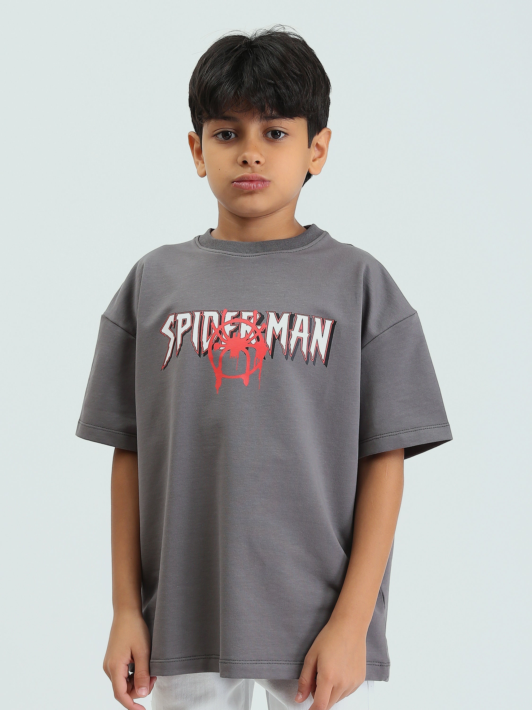 T-shirt gris garçon avec imprimé "SPIDERMAN" – Style audacieux et super-héros - TSH25SPRO32668TB1