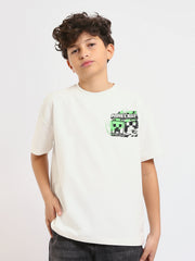 T-shirt enfant casual avec imprimé Minecraft – TSH25SPRO32671TB1