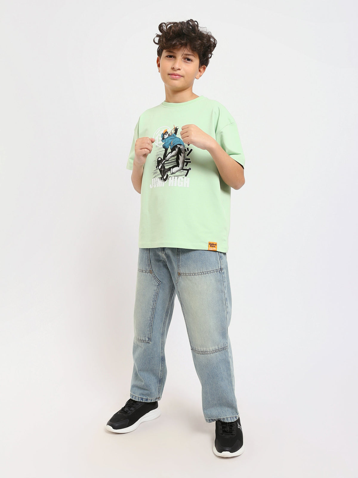 T-shirt Garçon Oversize Imprimé Skateboard Style Streetwear - TSH25SPRO32675TB1