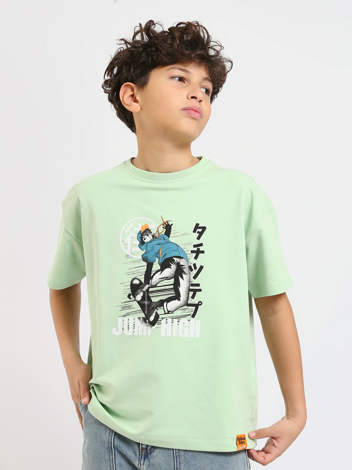 T-shirt Garçon Oversize Imprimé Skateboard Style Streetwear - TSH25SPRO32675TB1