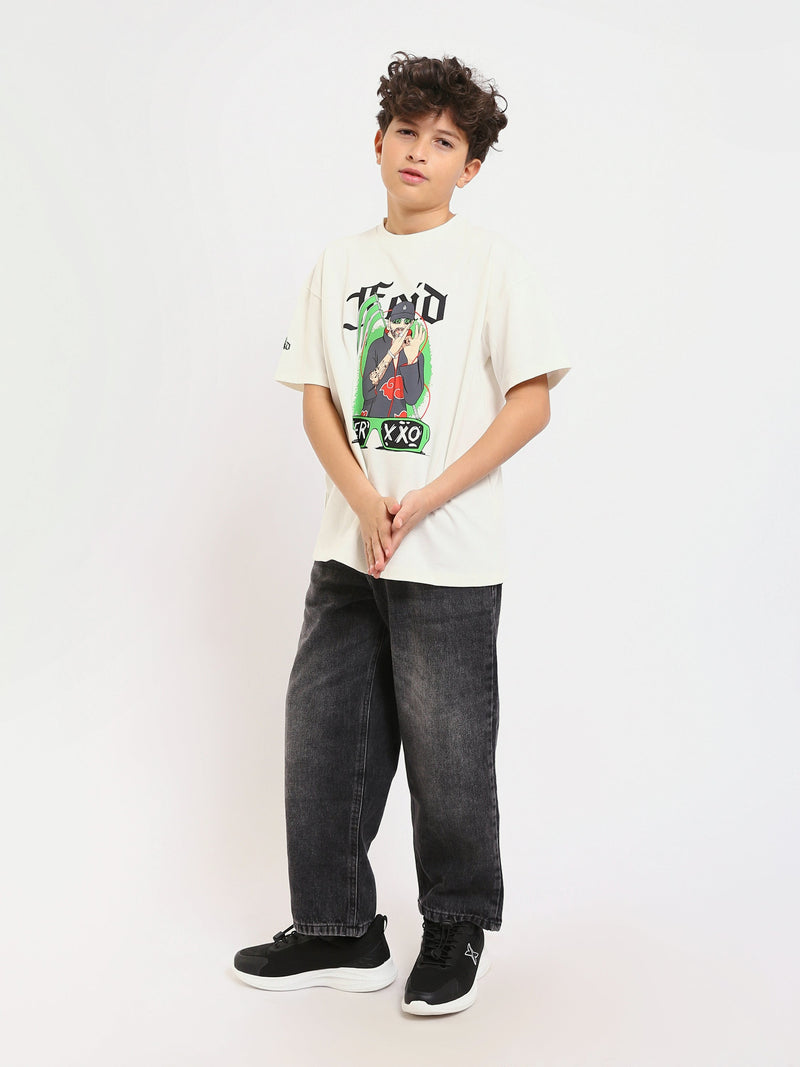 T-shirt Garçon Oversized – Style Décontracté avec Imprimé ‘FER XØ’ - TSH25SPRO32716TB1