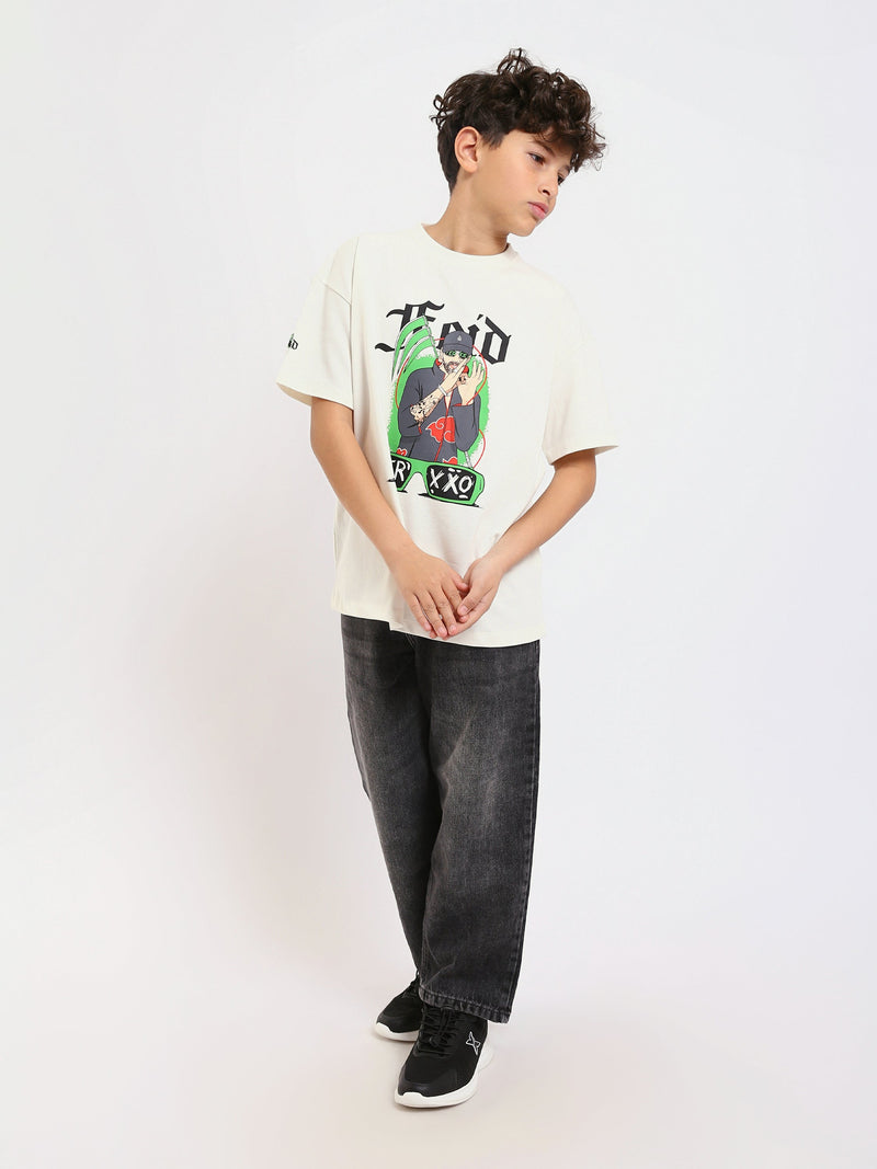 T-shirt Garçon Oversized – Style Décontracté avec Imprimé ‘FER XØ’ - TSH25SPRO32716TB1