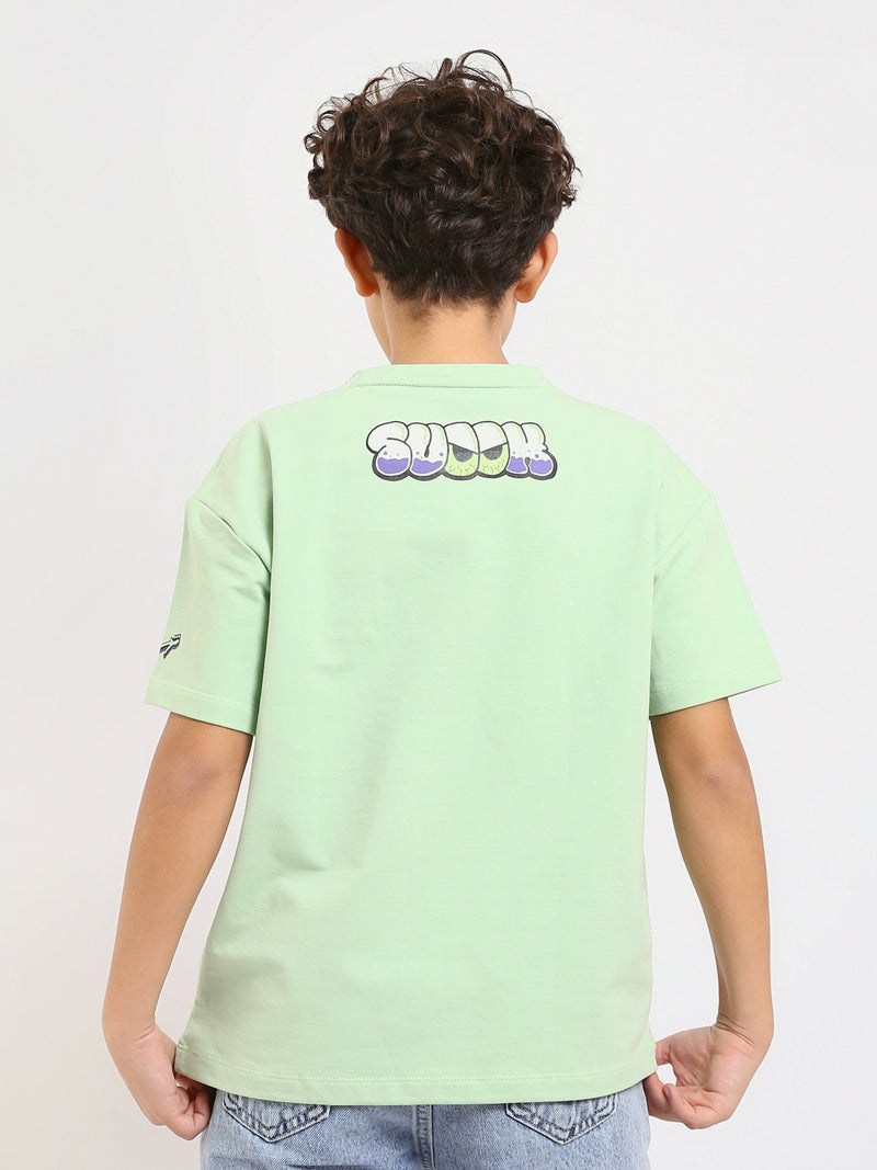 T-shirt vert menthe garçon avec imprimé "STYLE FORCE" – Style urbain et créatif - TSH25SPRO32722TB1