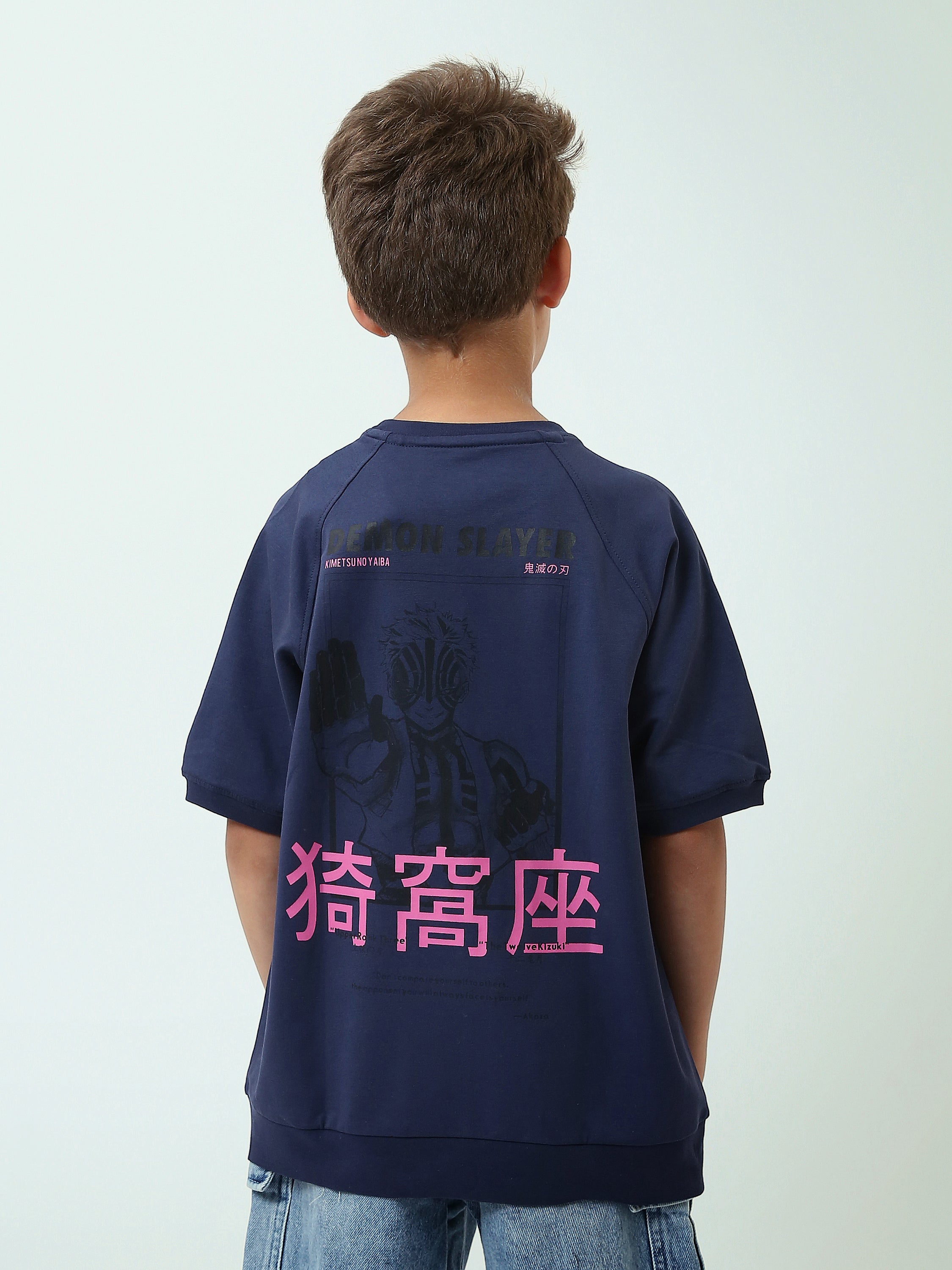 T-shirt Garçon Oversize à Manches Courtes avec Imprimé Graphique – TSH25SPRO32730TB1