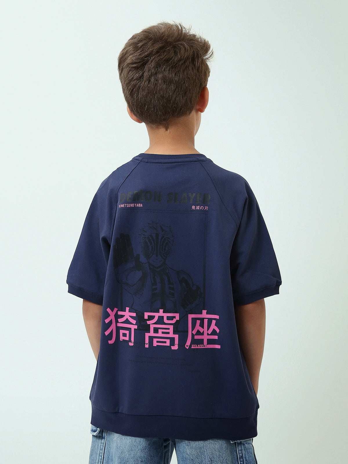 T-shirt Garçon Oversize à Manches Courtes avec Imprimé Graphique – TSH25SPRO32730TB1