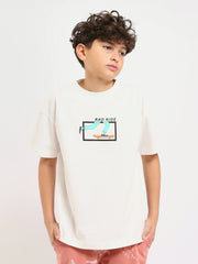 T-shirt Garçon Oversized – Style Décontracté avec Imprimé ‘RAD RIDE’ - TSH25SPRO35101TB1
