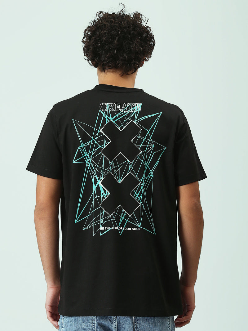 T-Shirt Homme Regular à Imprimé Graphique Streetwear - TSH25SPRS20337TM1